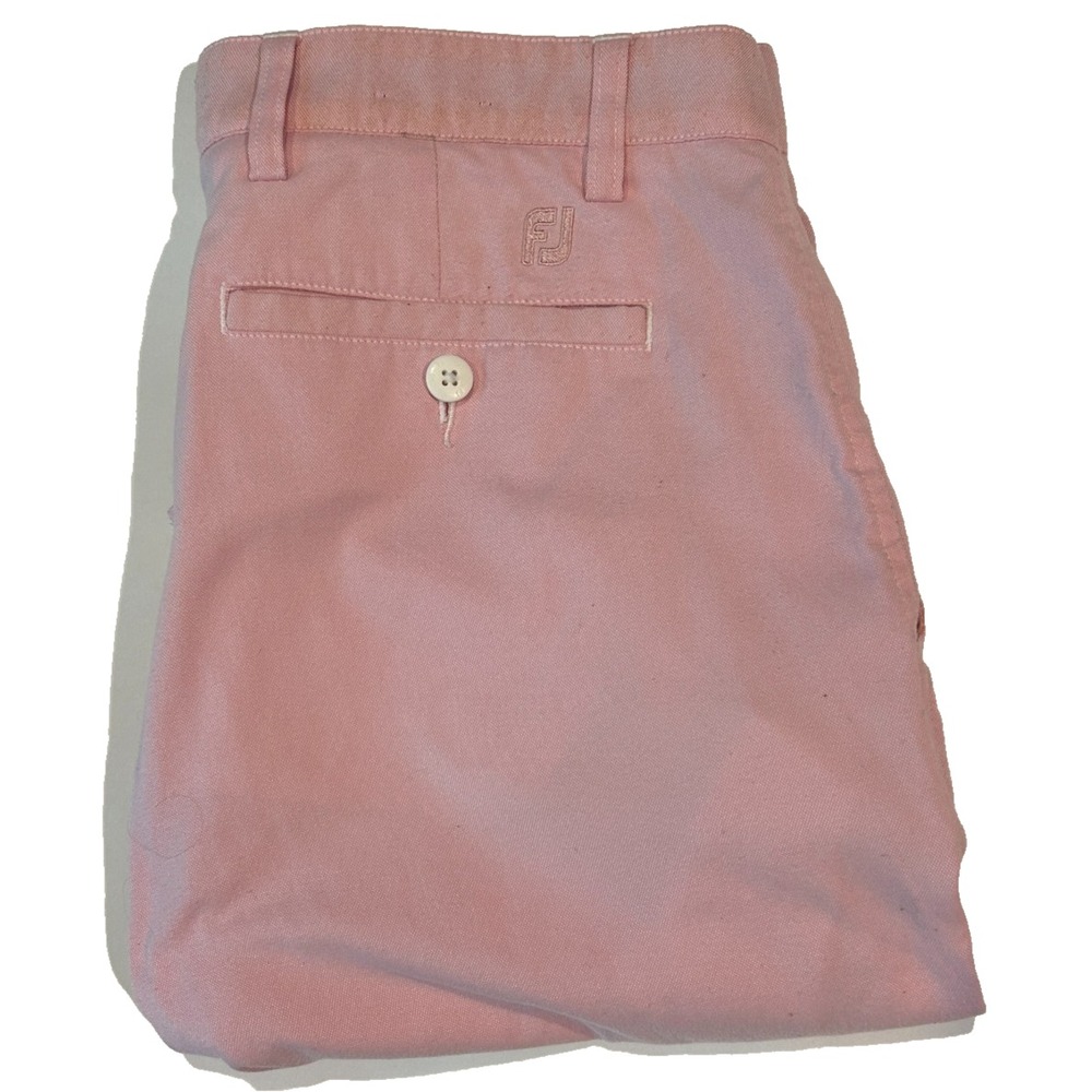 FootJoy Golf Shorts W32 Mens Pink Performance Lightweight Nylon Flat Front FJ